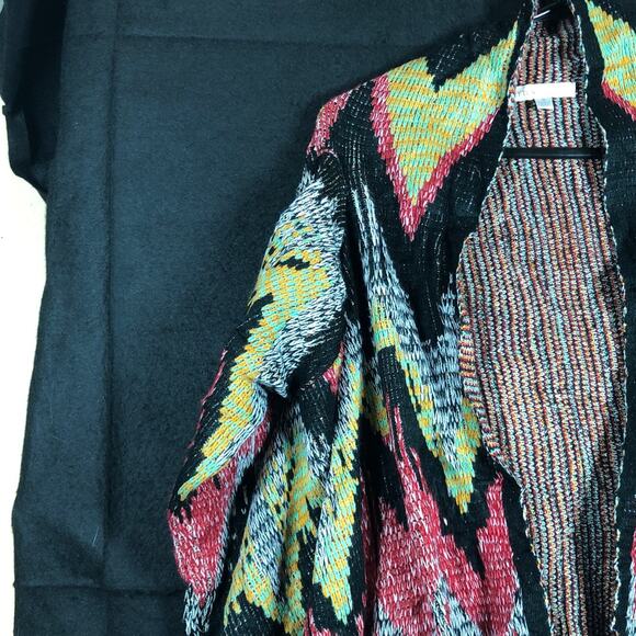 Peyton Jensen Womens Sweater Multicolored Cardigan Waterfall Open Front Small - Picture 4 of 12
